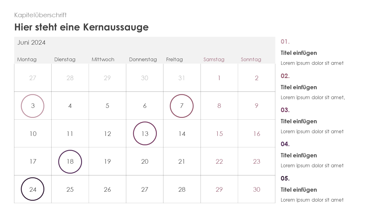Business Kalender 2024