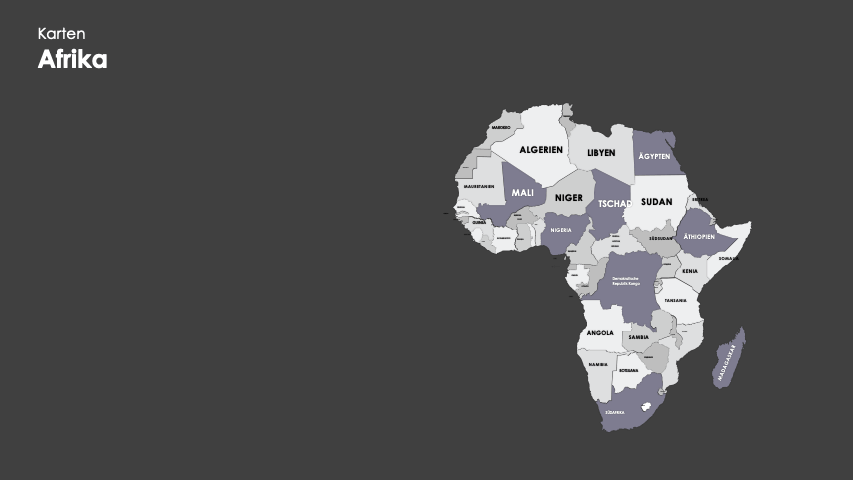 Afrika Karte-dunkel