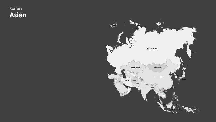 Asien Karte-dunkel