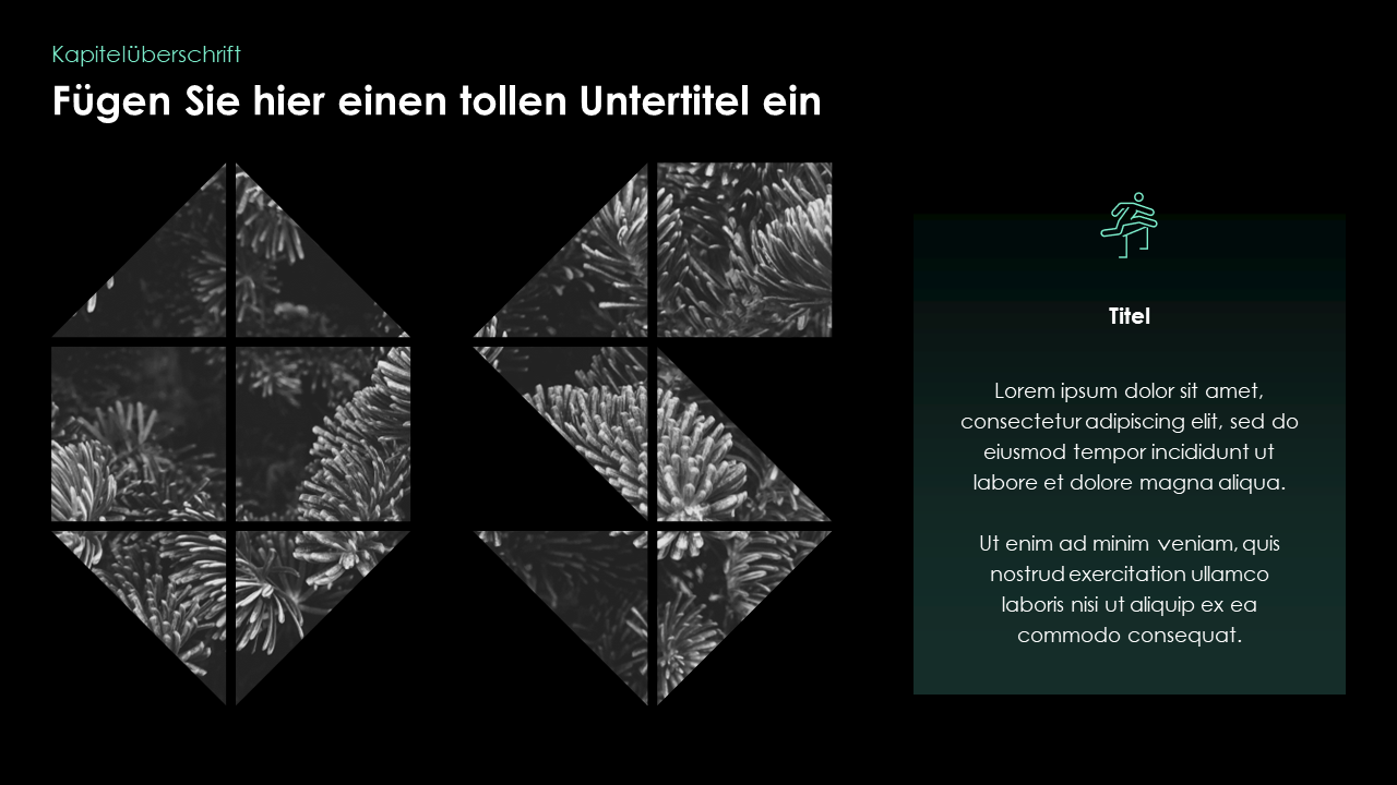 Elegante Bildplatzhalter im Zahlenstil (1 bis 9) - dunkel und hell