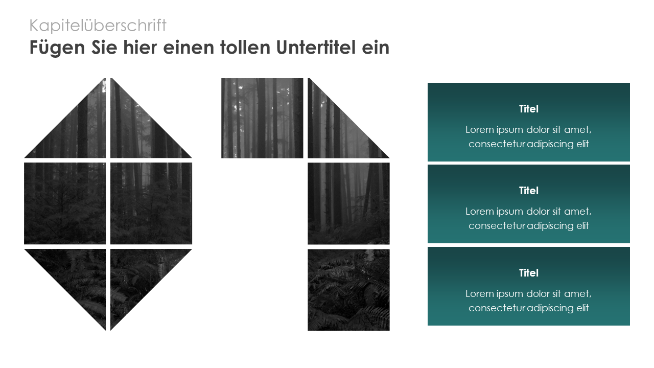 Elegante Bildplatzhalter im Zahlenstil (1 bis 9) - dunkel und hell