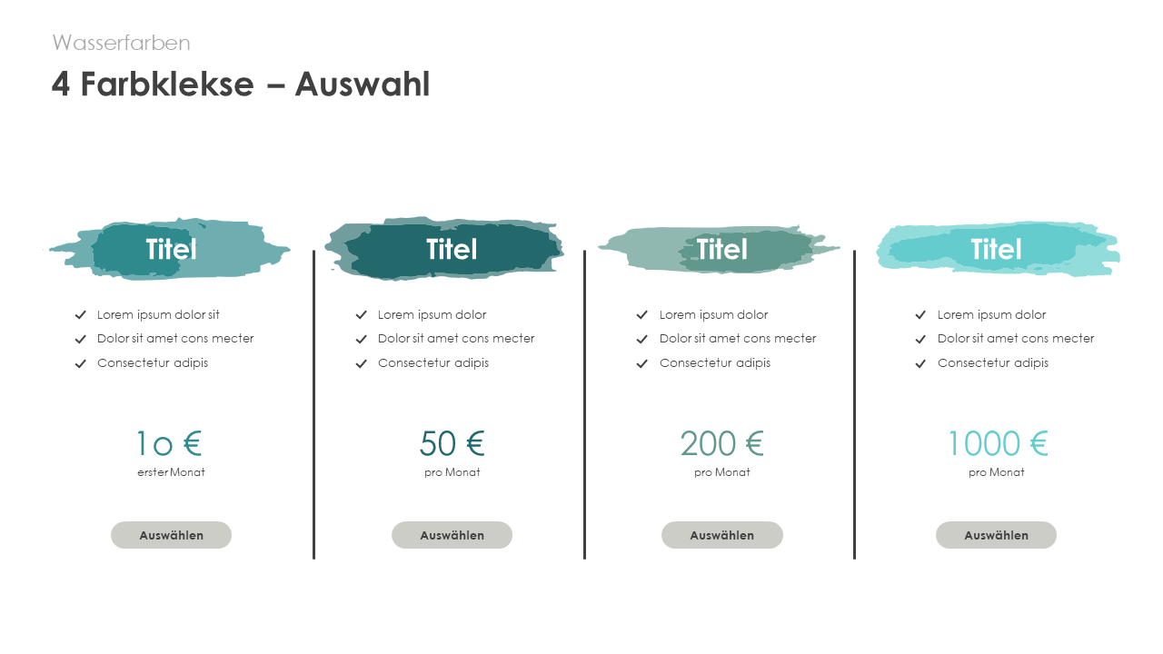 Farbklekse – Auswahl