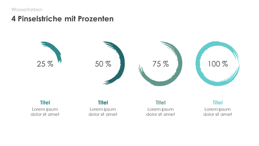 Bunte Pinselstriche mit Prozenten