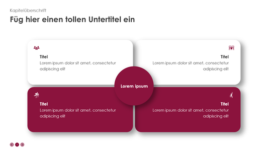 4 Optionen Infografik (Bordeaux)