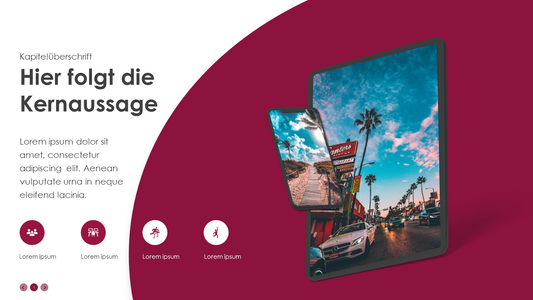 Tablet und Smartphone Mockup (Bordeaux)