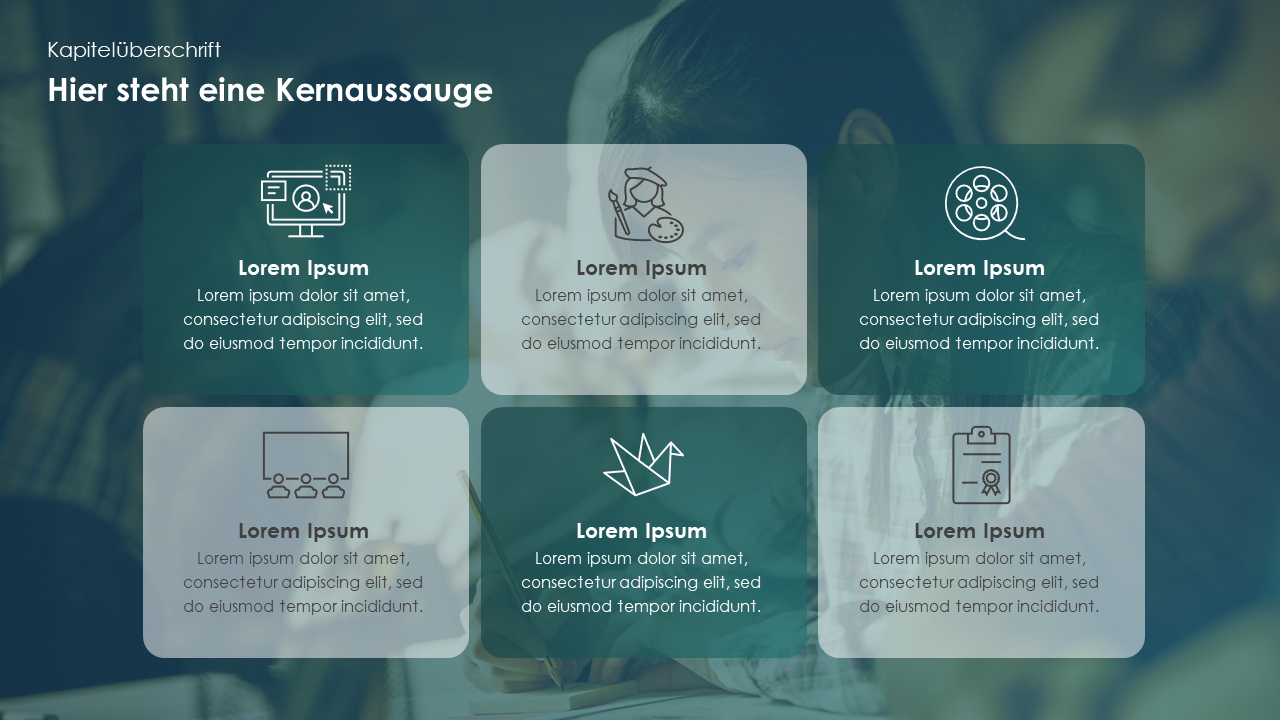 6 Optionen Infografik