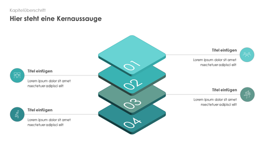 3D Quadratische Infografiken