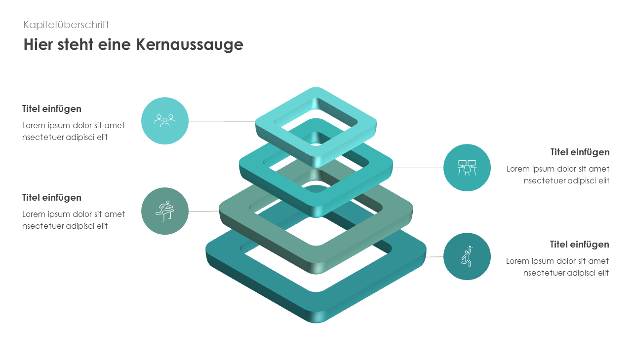 3D Infografik mit Icons