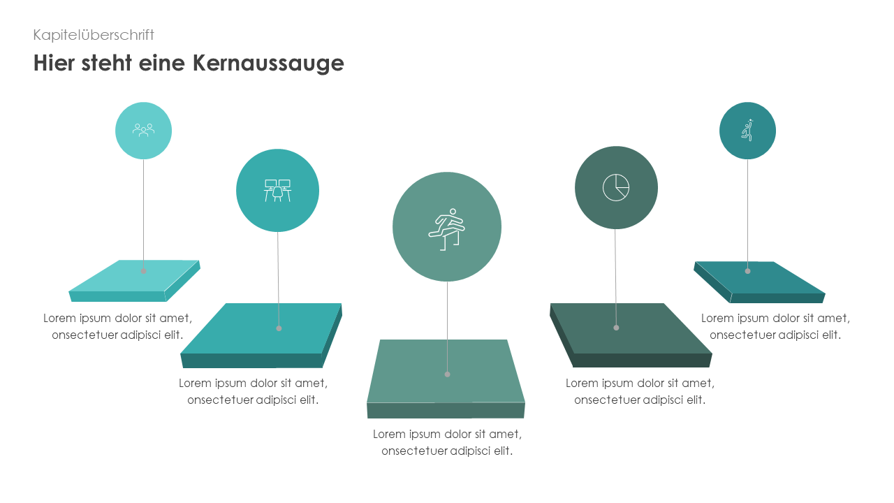 3D Infografik mit Icons