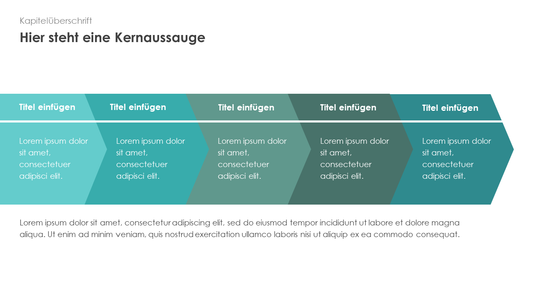 5 Schritte Pfeil - Infografik