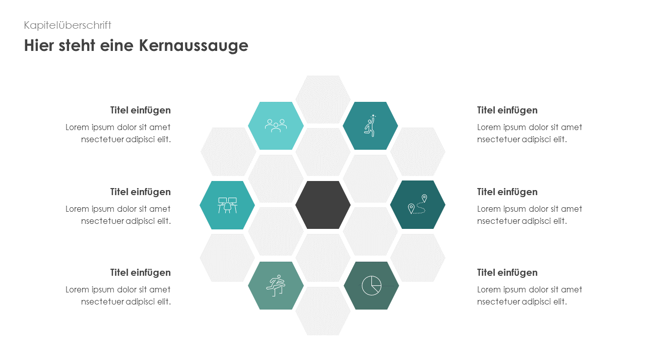 Infografik - Hexagon-Prozess