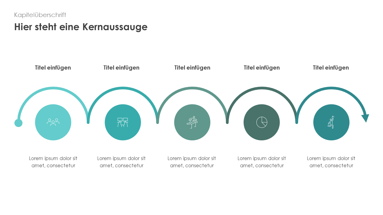 Infografik - Prozess mit Pfeil