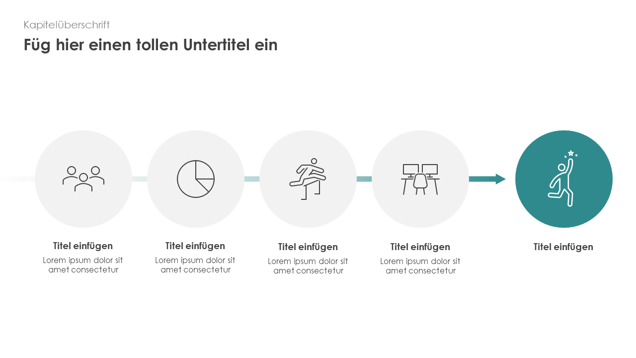 Infografik - Erfolgsweg mit Icons