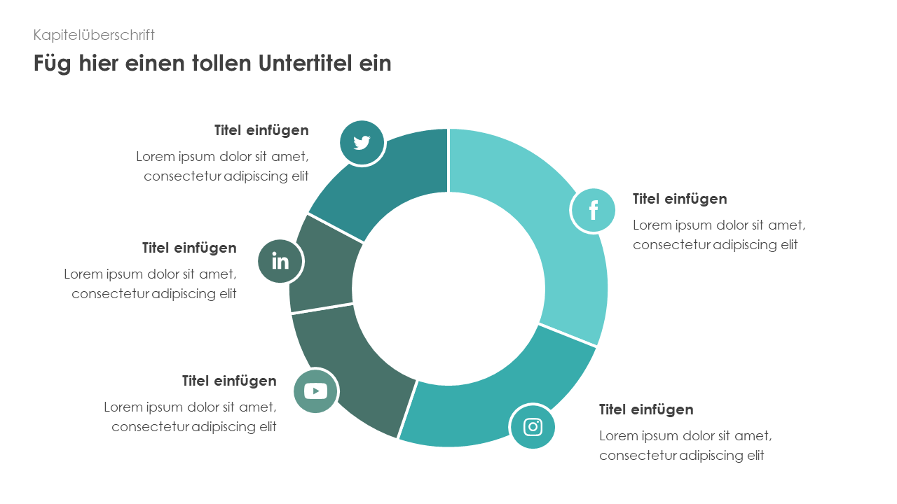 Kreisdiagramm mit Icons