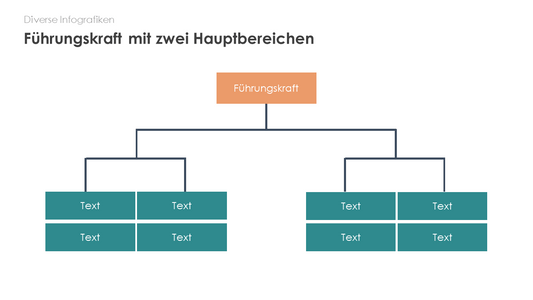 Führungskraft mit zwei Hauptbereichen