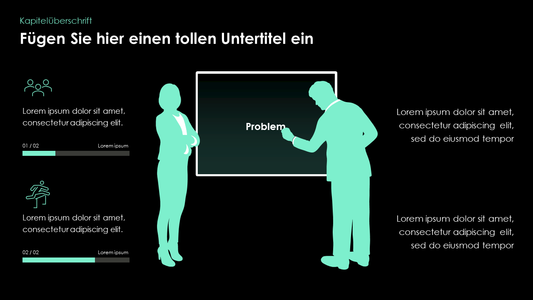 Illustrierte Menschen - dunkel und hell