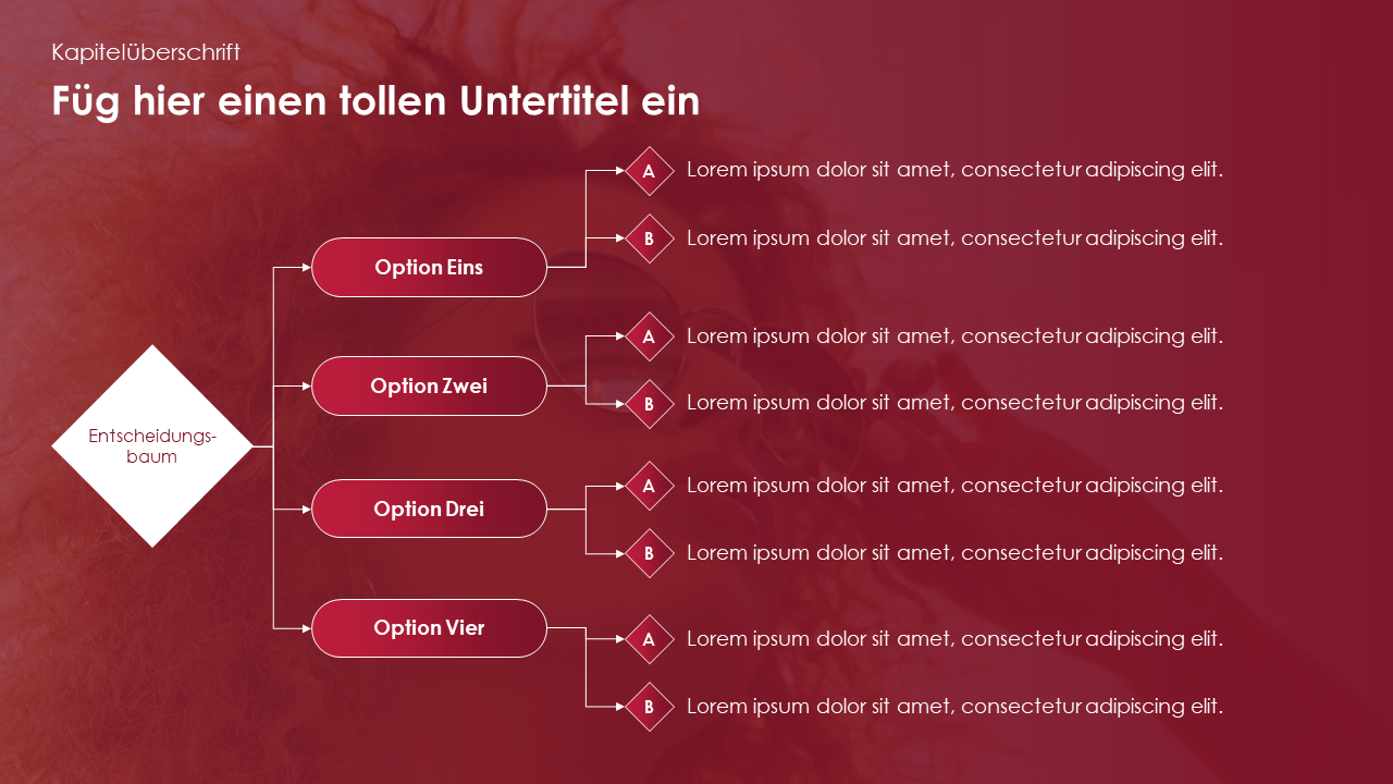 Playful Presentation-Moderner und animierter Entscheidungsbaum