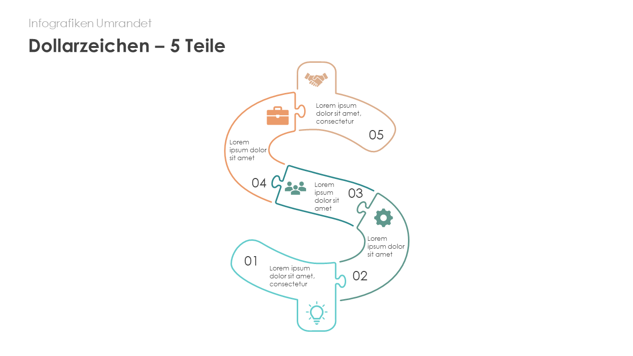 Dollarzeichen - 5 Teile