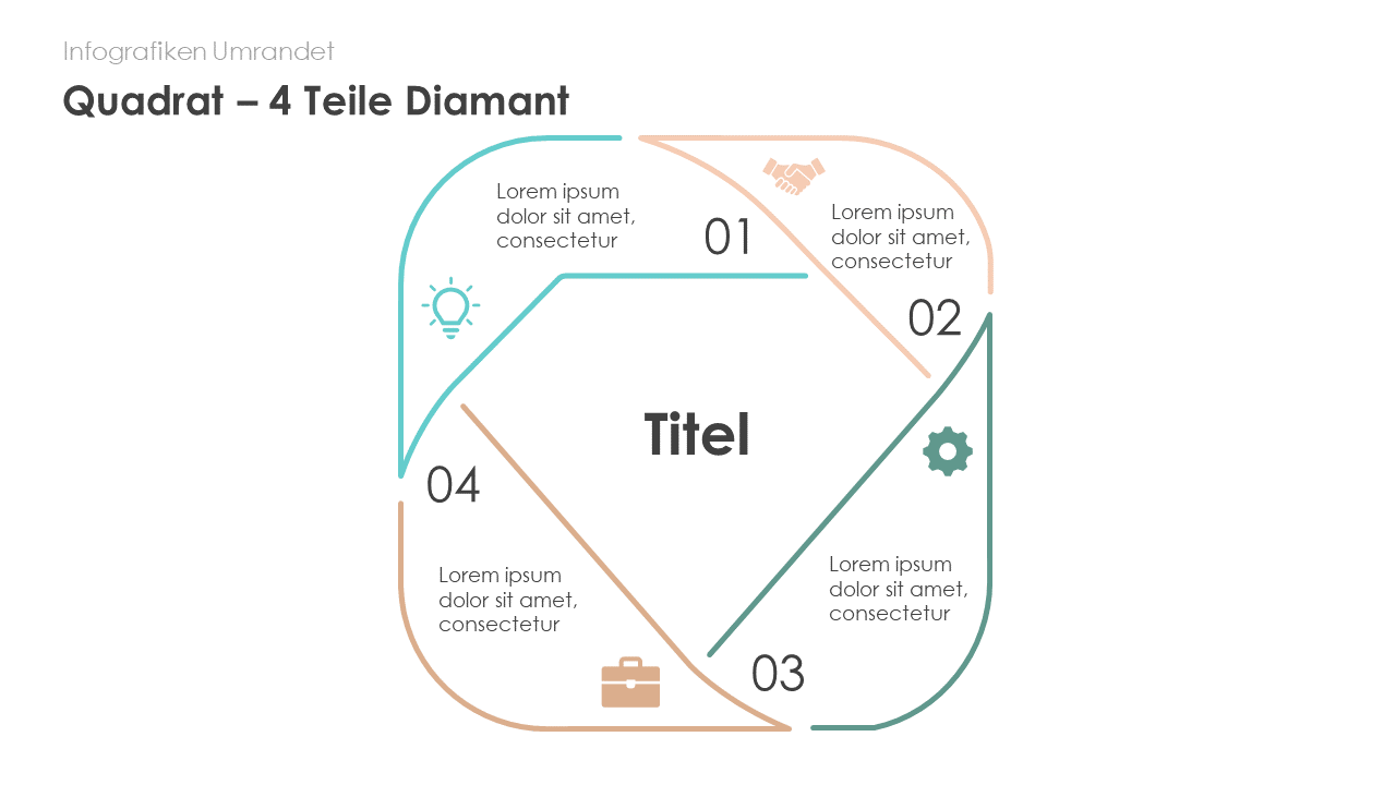 Quadrat - 4 Teile Diamant