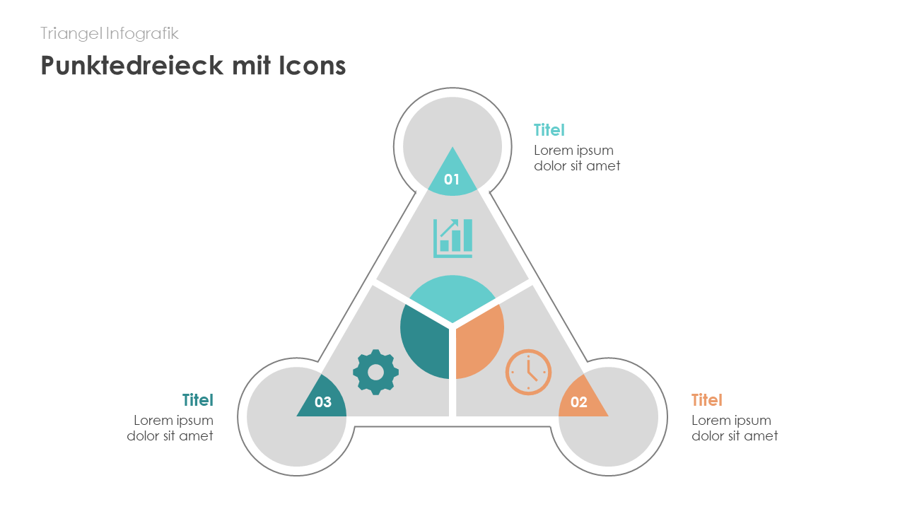 Punktedreieck mit Icons