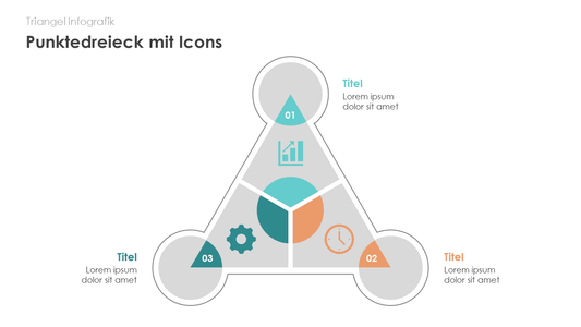 Punktedreieck mit Icons