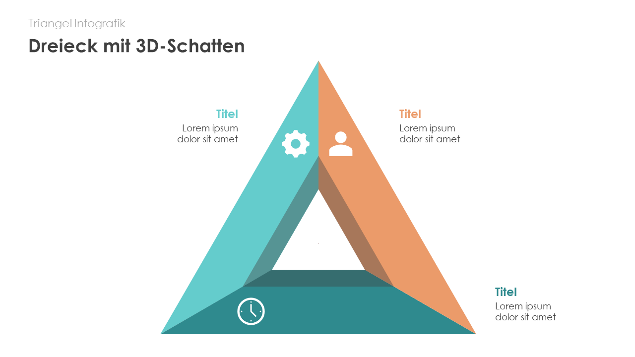 Dreieck mit 3D Schatten