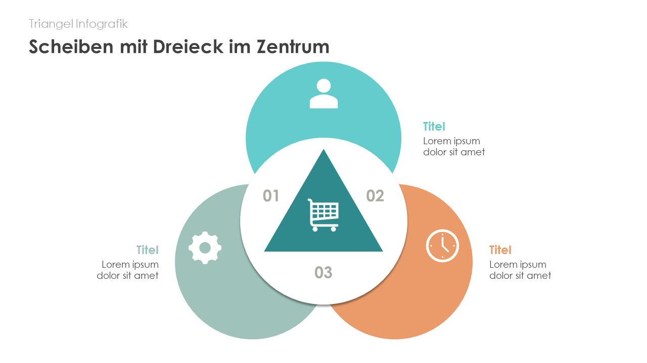 Scheiben mit Dreieck im Zentrum