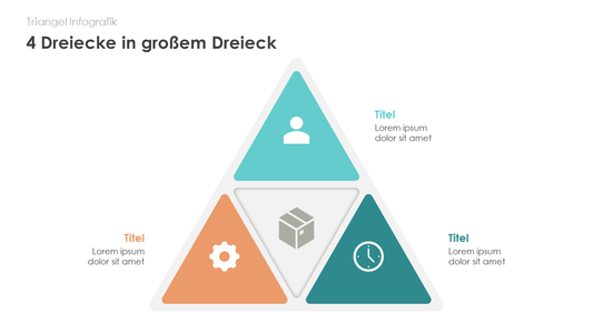 4 Dreiecke in großem Dreieck