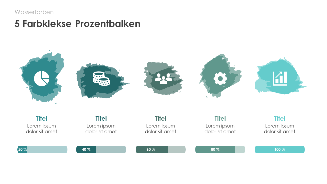 5 Farbklekse Prozentbalken