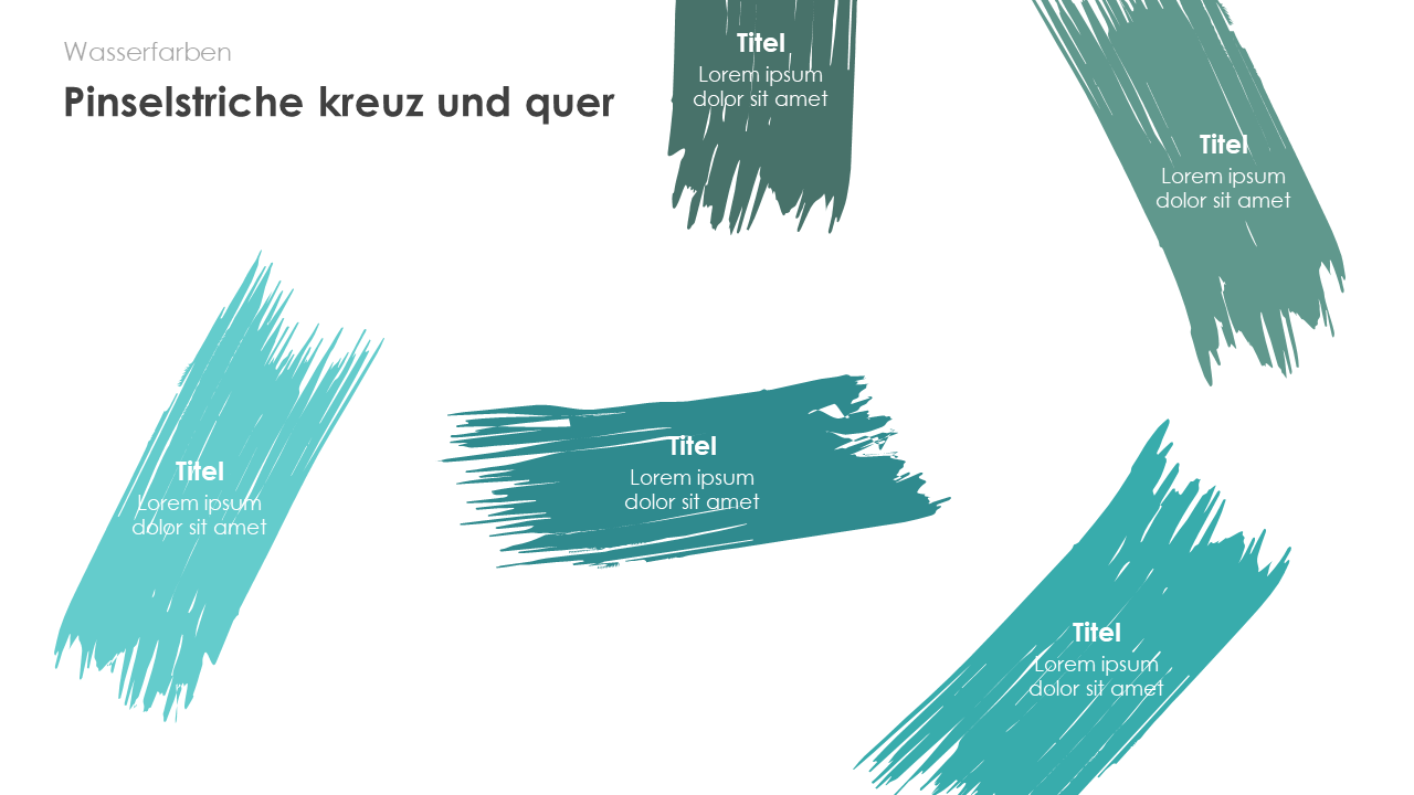 Pinselstriche kreuz und quer
