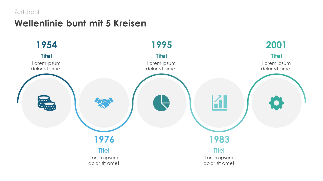 Wellenlinie bunt