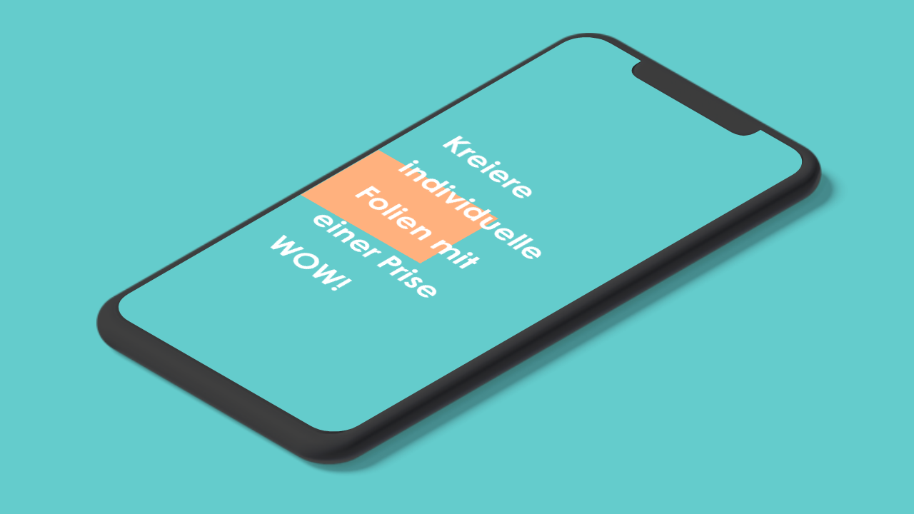 Smartphone Mockup mit Text