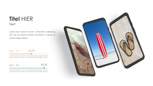 3 Smartphones Mockup