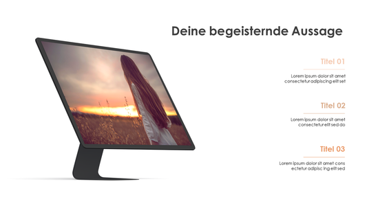 Bildschirm Mockup Seitenansicht